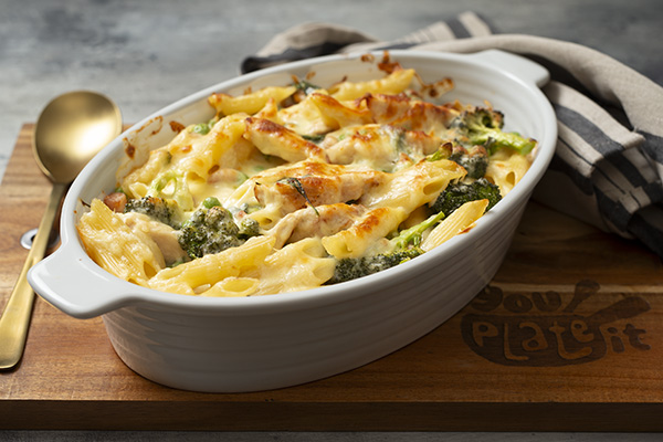 Chicken Alfredo Pasta Bake with Three Veg