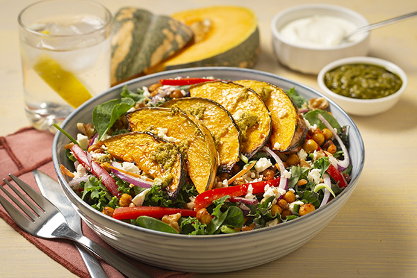 Roast Pumpkin Salad with Crispy Chickpeas
