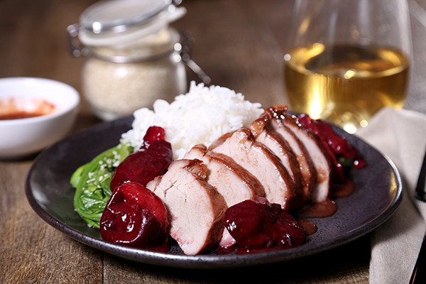 Char Siu Pork with Local Plums,