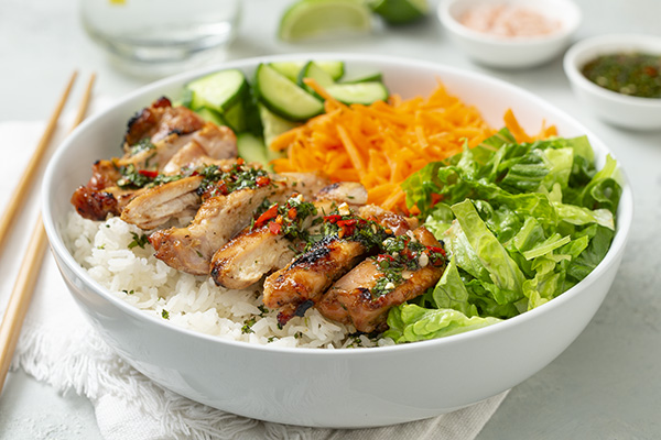 Vietnamese Chicken & Rice Bowls