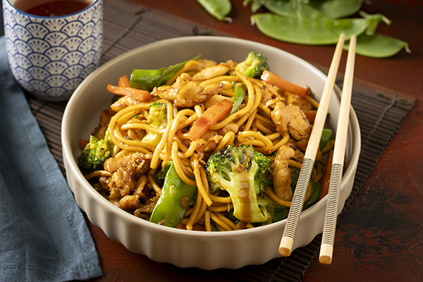 Honey Soy Chicken Stirfry with Locally Made Fresh Hokkien Noodles