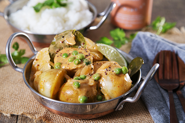 Vegetarian Thai Red Curry with Jasmine Rice and Coriander