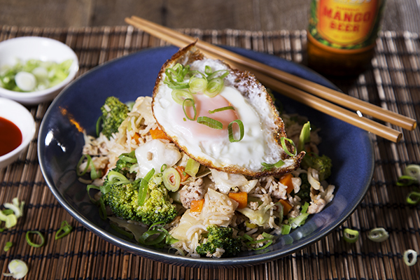 Quick and Easy Pork Fried Rice with Broccoli and Carrot
