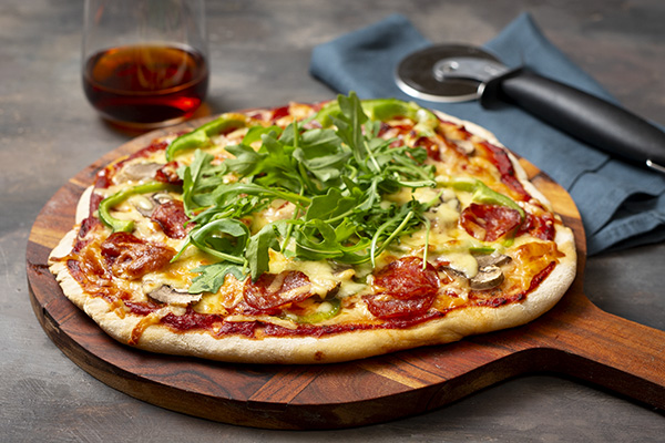 Fast Italian Sausage and Mushroom Pizza with Rocket